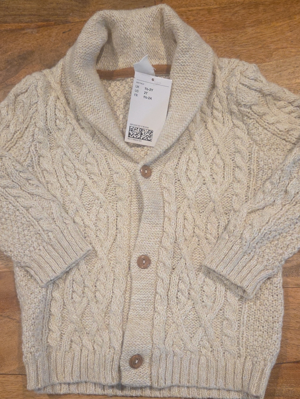 H&M Shawl Collar Cable-Knit Cardigan NWT